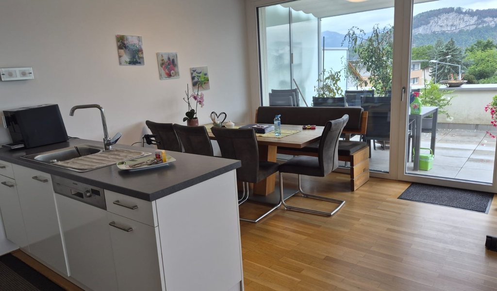Zentral gelegene 2-Zimmer Dachgeschosswohnung mit großer Terrasse in Götzis - direkt am Garnmarkt